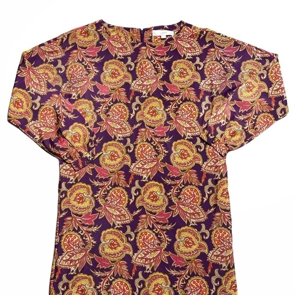 Ann Taylor LOFT Purple Long Sleeve Shift Dress SP - Picture 2 of 10